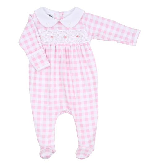 Mini Checked Smocked Footie