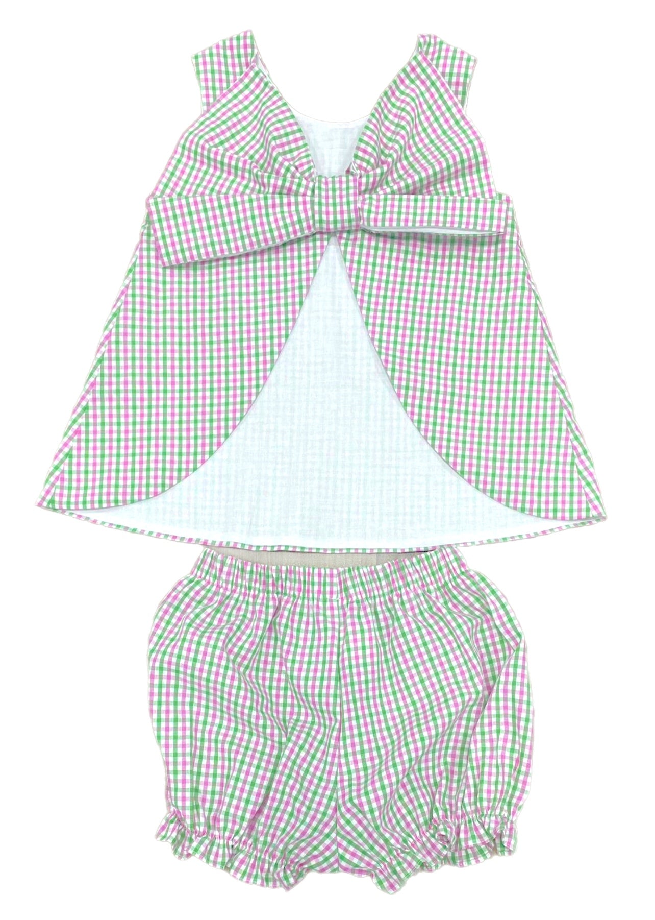 Lottie Bloomer Set-Pink and Green Check