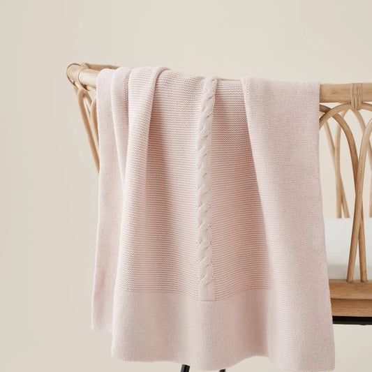 Elegant Baby-Cable Garter Blanket