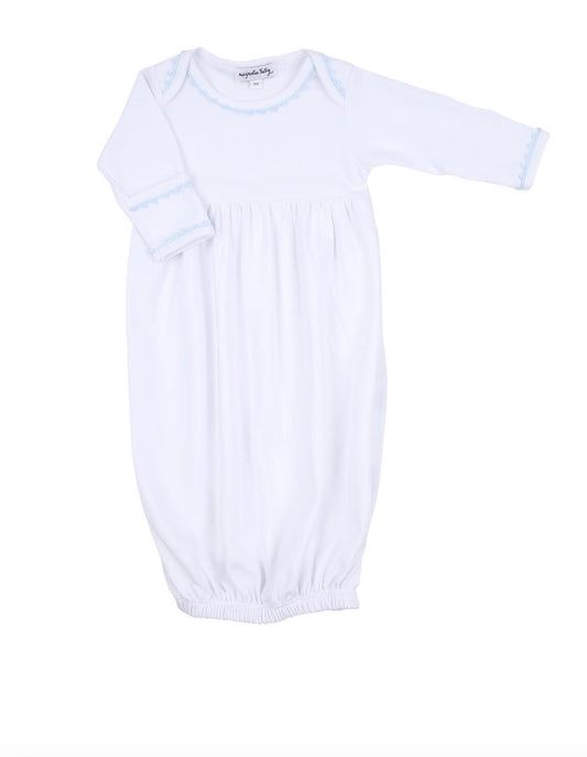 Baby Joy Gathered Gown-Blue