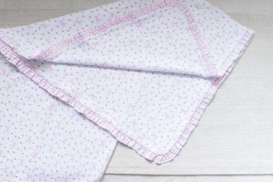 Rosebuds and Bows Baby Blanket