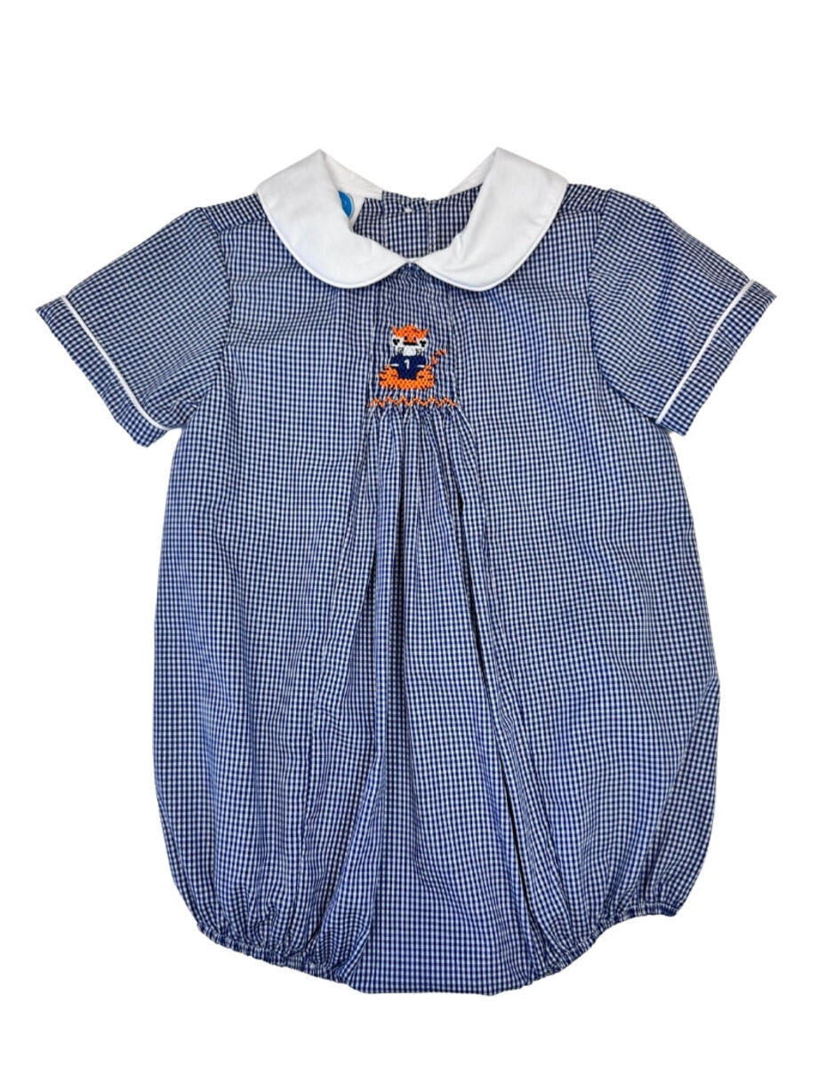 Navy Tiger Smock Boy Bubble