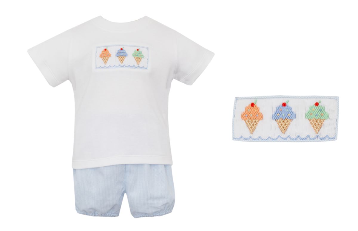 Ice Cream Cones Boy Bloomer/Short Set