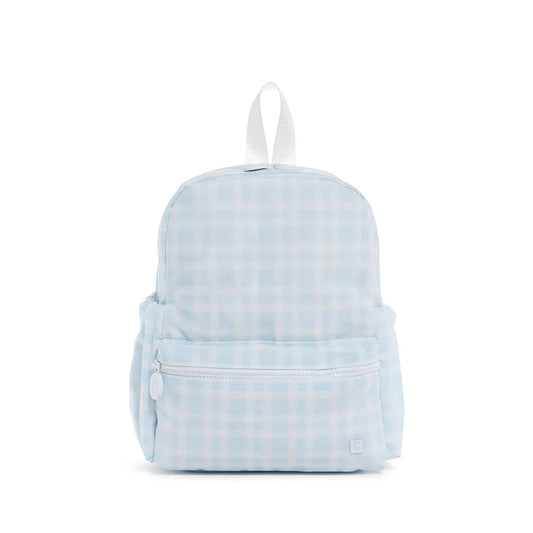 MINI BACKER - PIMLICO PLAID BLUE BACKPACK