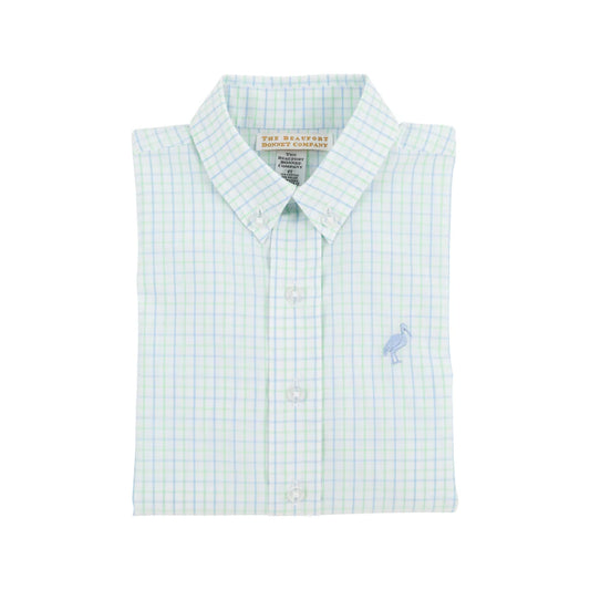 Deans List Dress Shirt - Sea Island Seafoam Beale Street Blue