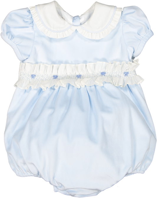 Pastel Blue Velvet Romper