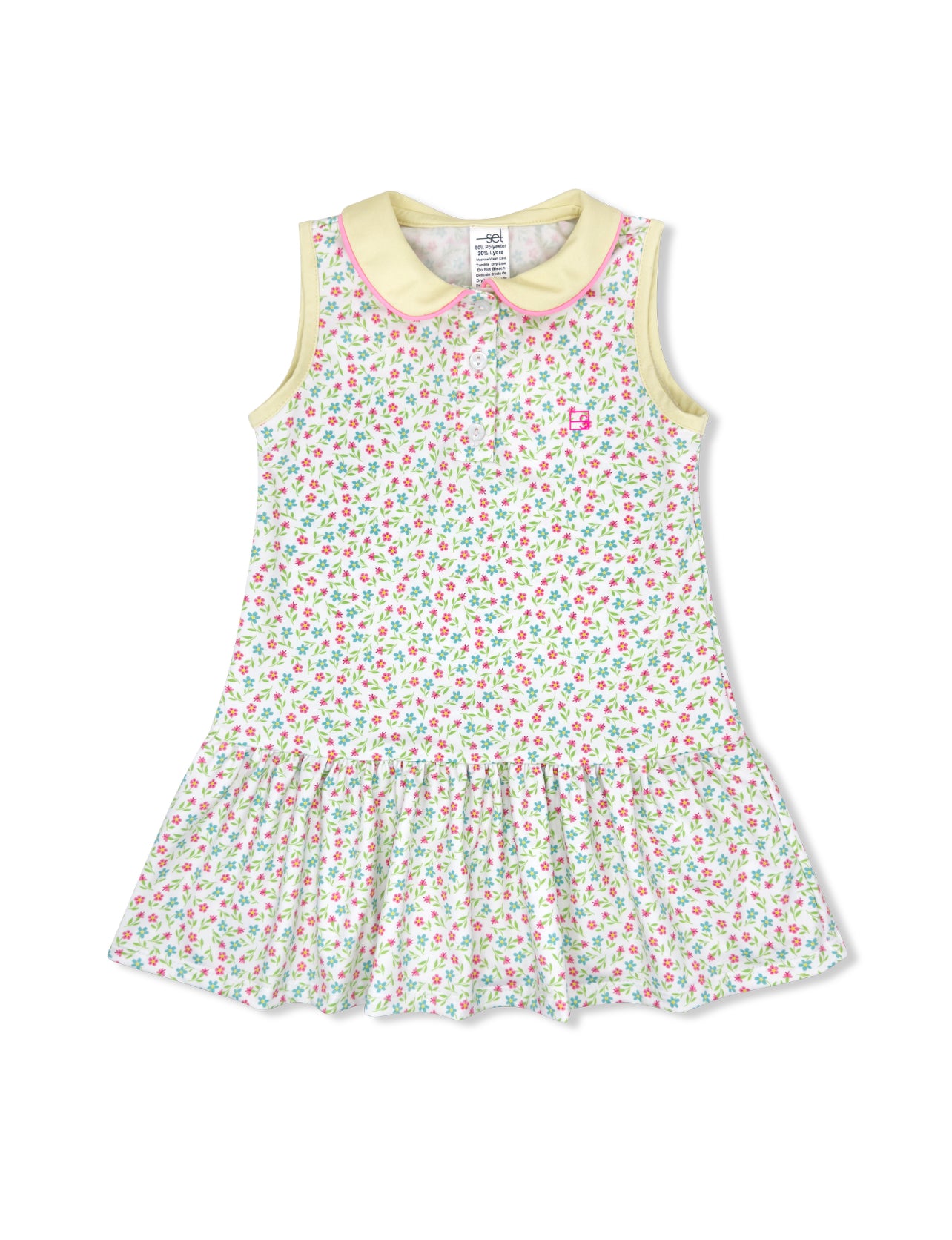 Darla Dress - Petal Pop Floral, Sunshine Yellow, Flamingo Pink