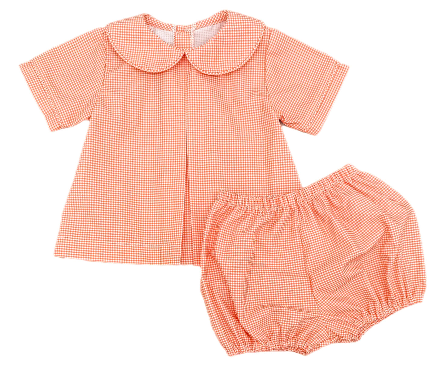 Rory Diaper Set - Orange Gingham