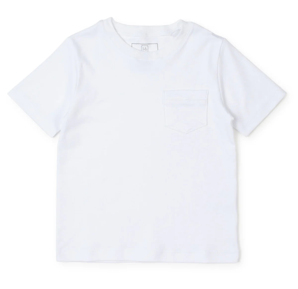 Lila + Hayes Charles Pima Cotton Pocket Tee - White