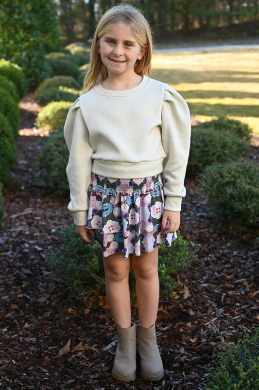 Scottie Skirt- Teal Ink Blot