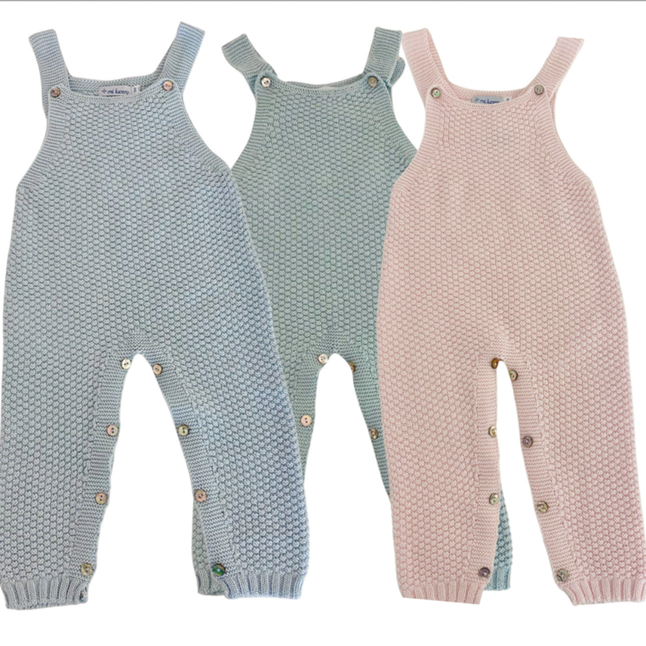 Rice Stitch Knit Overall