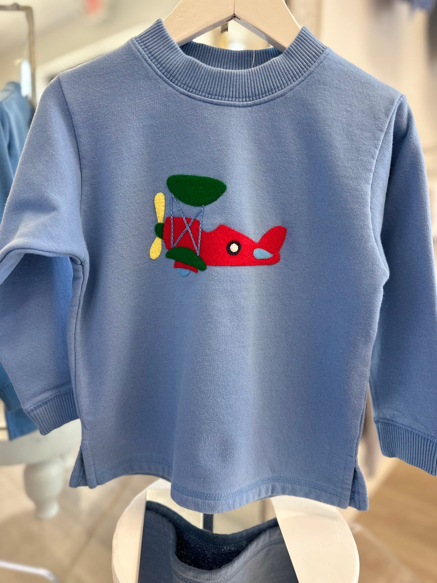 Luigi-Blue Airplane Sweatshirt