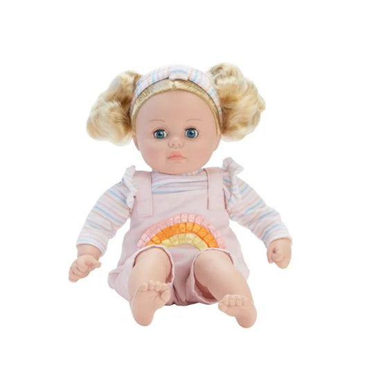 14" MY LITTLE GIRL-RAINBOW OVERALLS-LIGHT