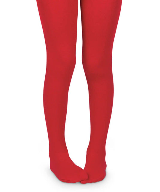 Red seamless toe tights-COTTON