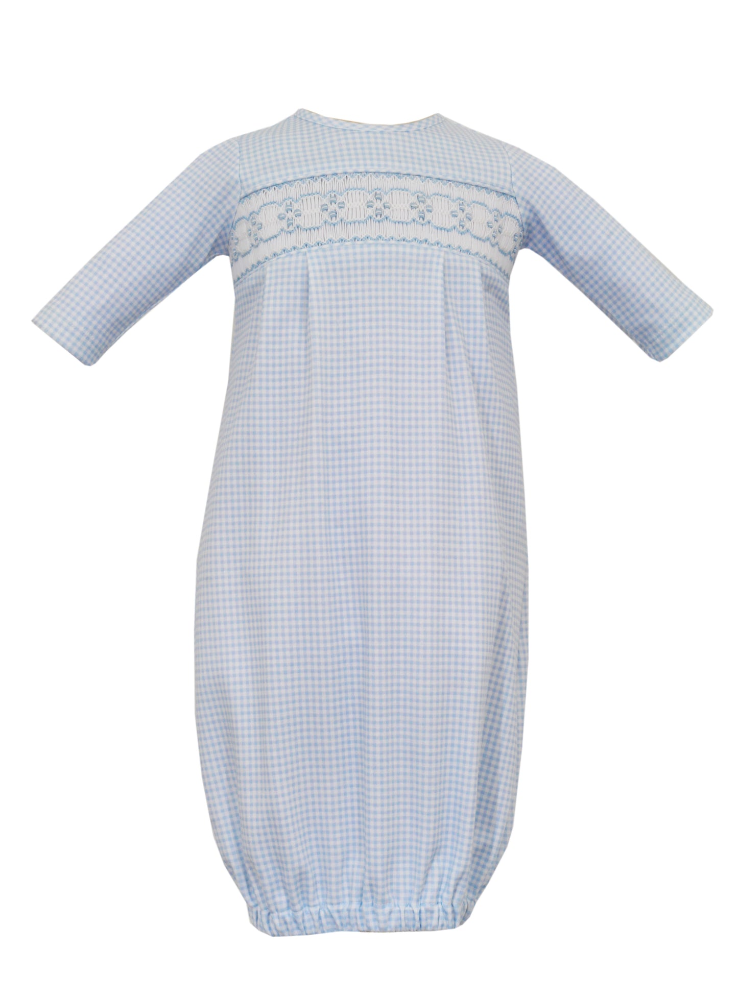 Ashton-Lt blue gingham gown