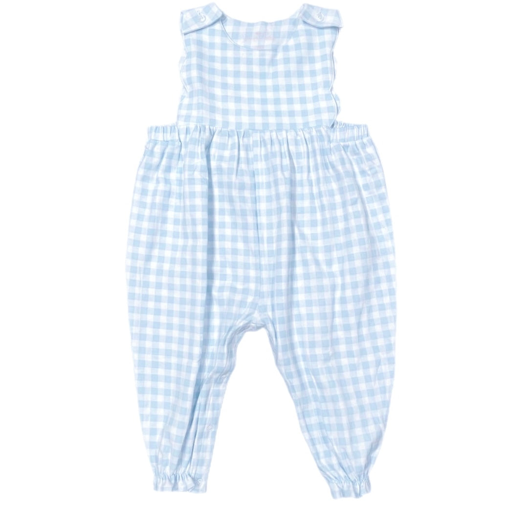 Savannah Scalloped Longall - Blue Gingham