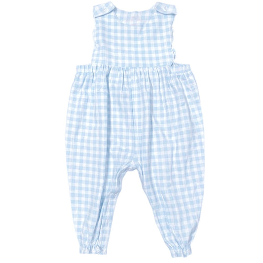 Savannah Scalloped Longall - Blue Gingham