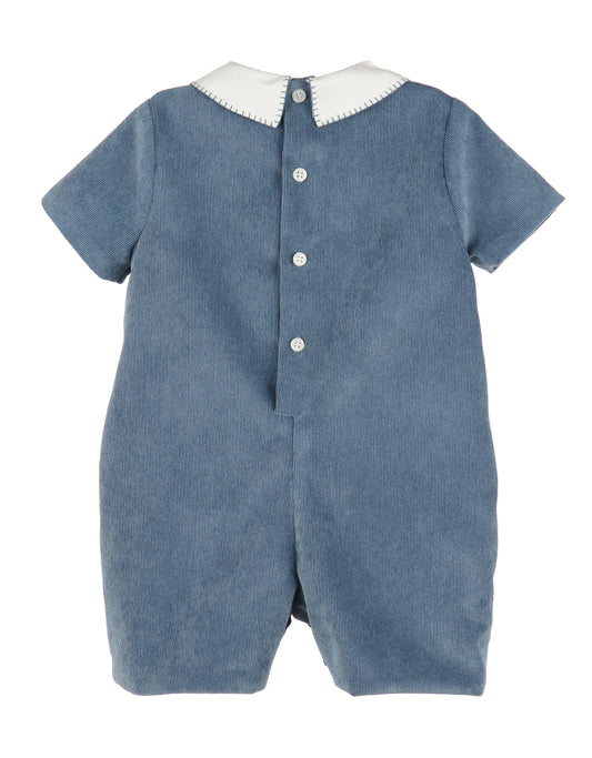 Harvest Blue Cord Boy Romper