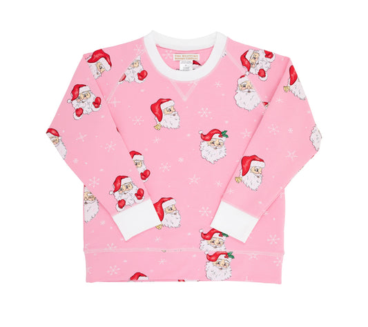 Cassidy Comfy Crewneck - Dear Santa Pink