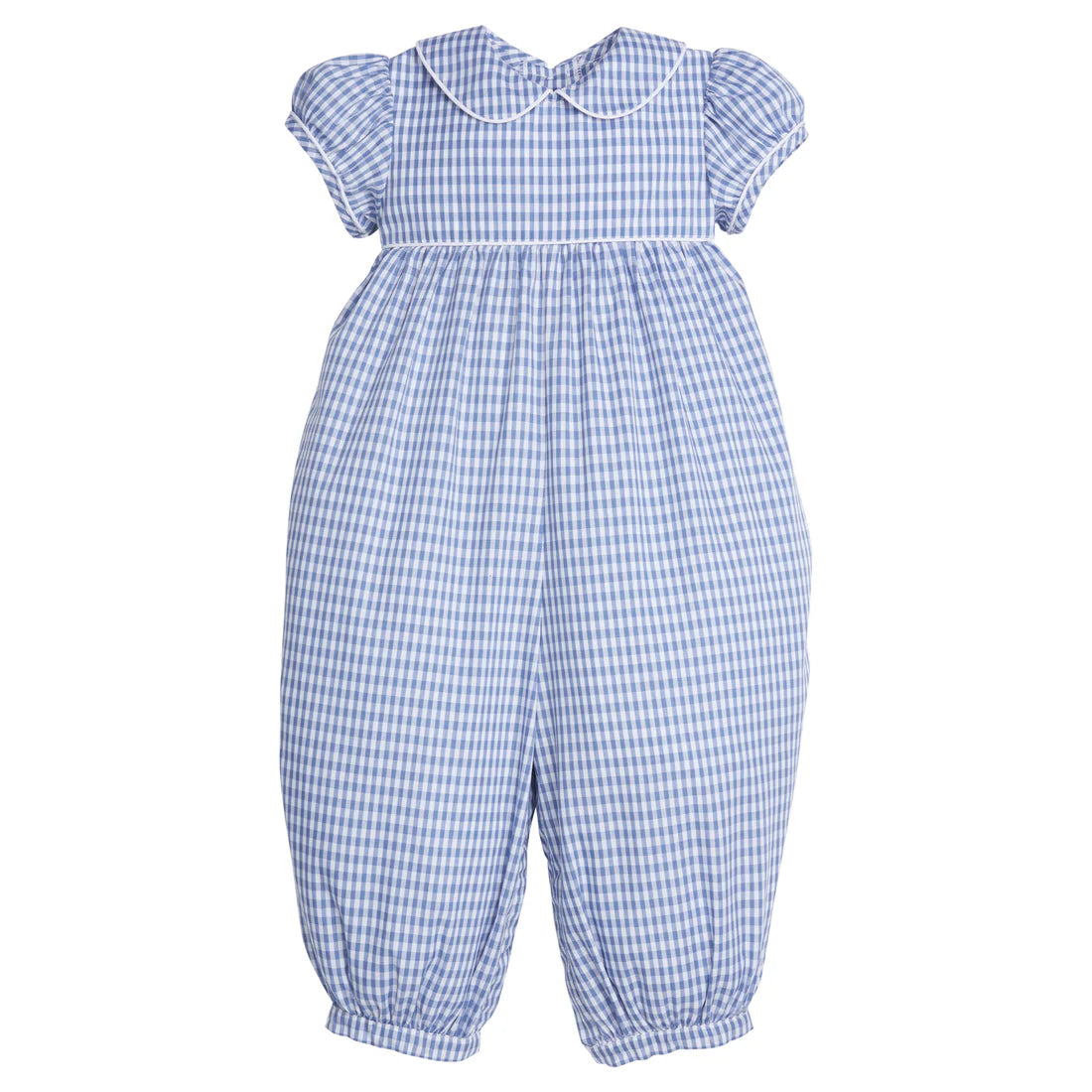 Charlotte Romper-Grey Blue Gingham