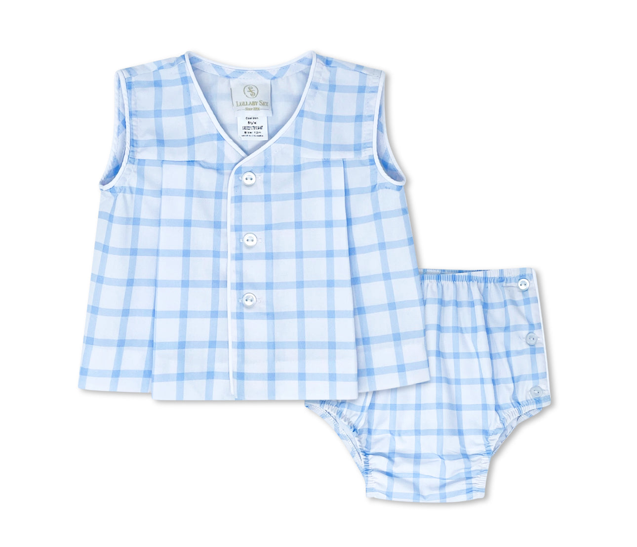 Jack Diaper Set - Whales Blue Windowpane