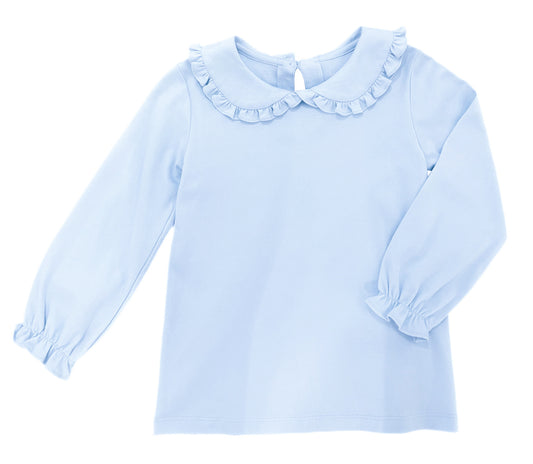 Light Blue Pima Peter Pan Top