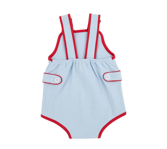 Skipper Sunsuit - Pima Buckhead Blue/Richmond Red