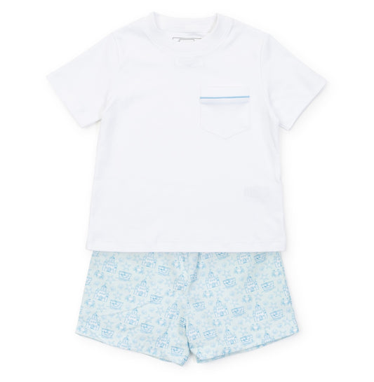 Hudson Short Set- Sandcastles Blue *PRESALE*