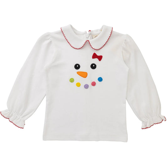 Girls Crochet Snowman Top