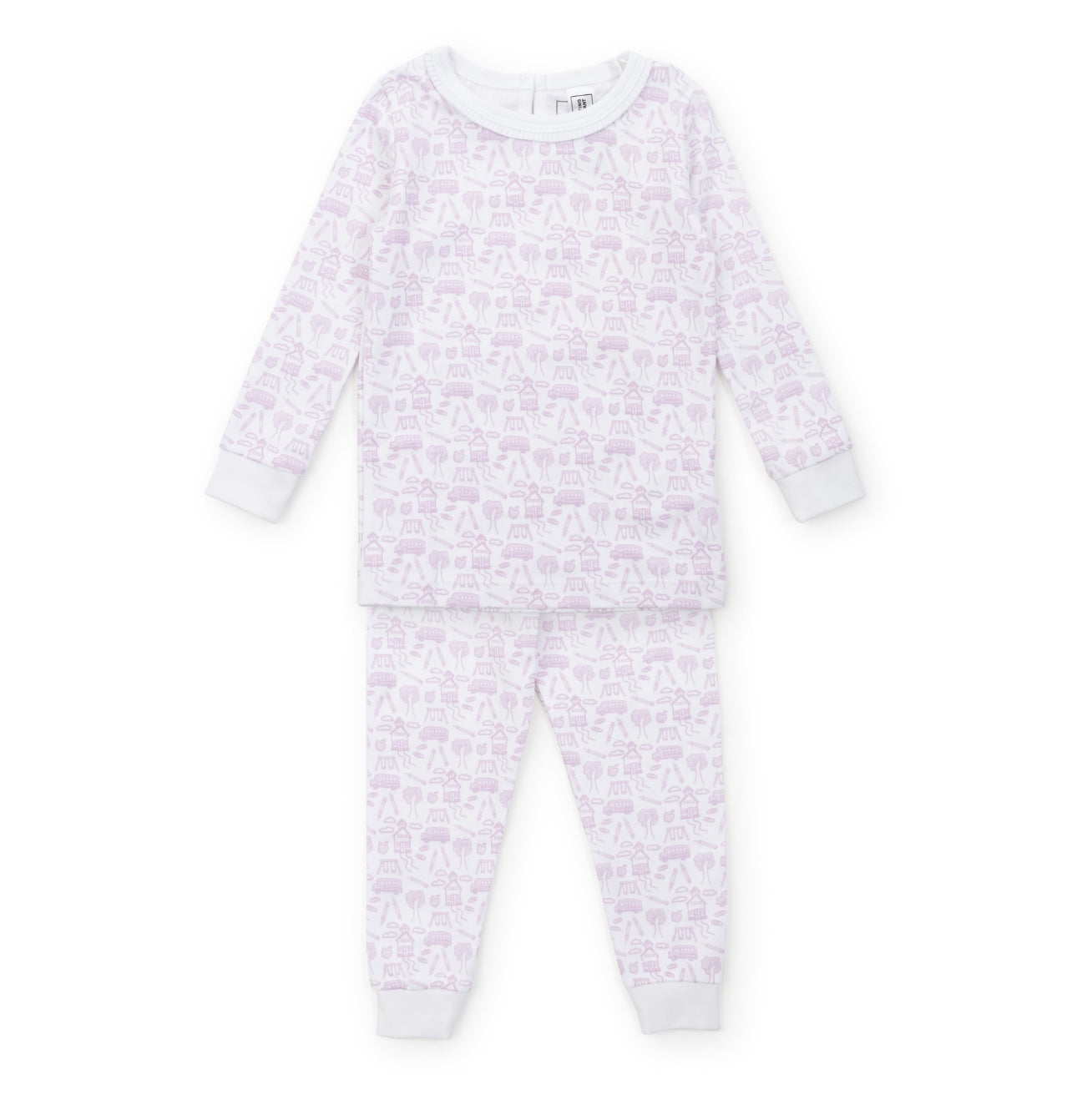 Ava Pajama Set - School Days Pink