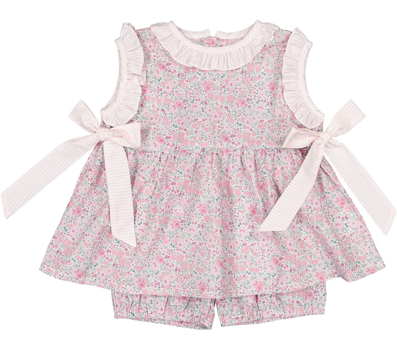 Pink Ditsy Floral Girl Set
