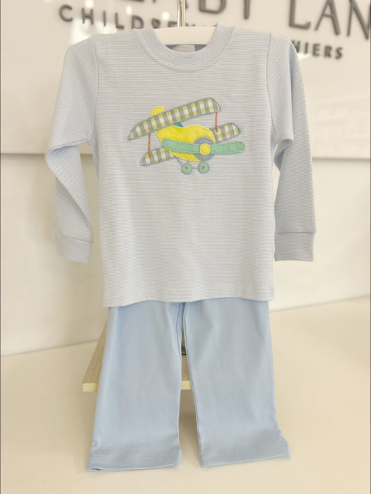 Squiggles Airplane Pants Set