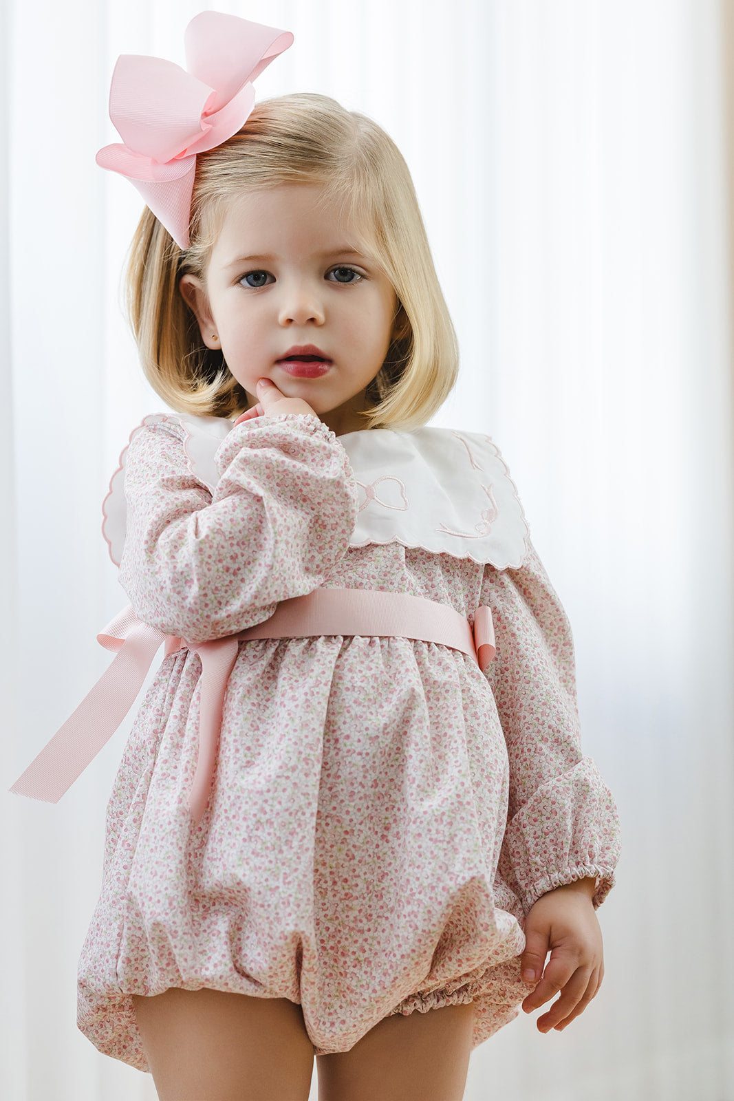 Pink Candy Floral Romper