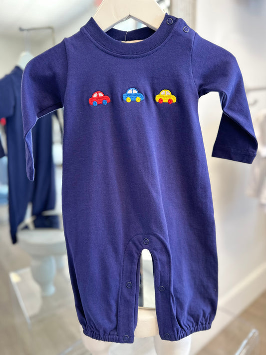 Luigi-Navy Race Car Romper