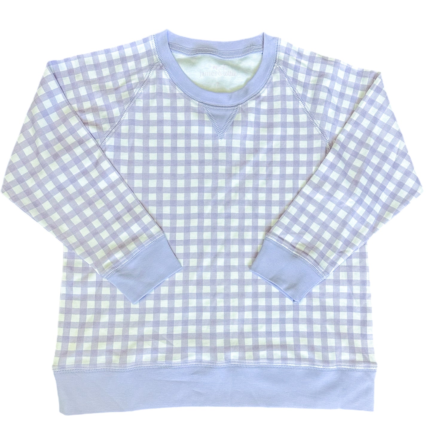 Sydney Sweatshirt-Lavender Gingham