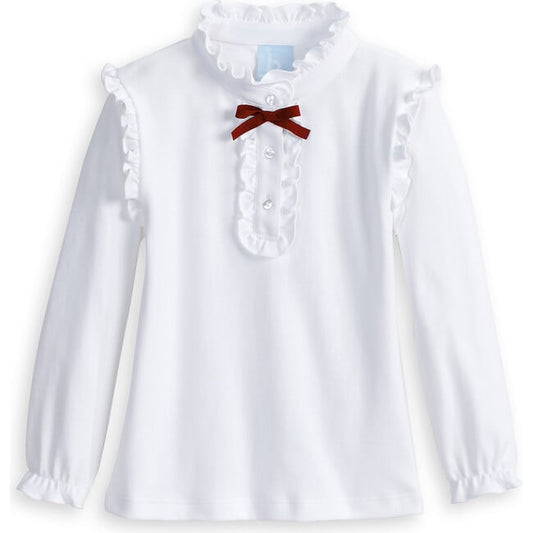 Pima Blouse with Red Bow