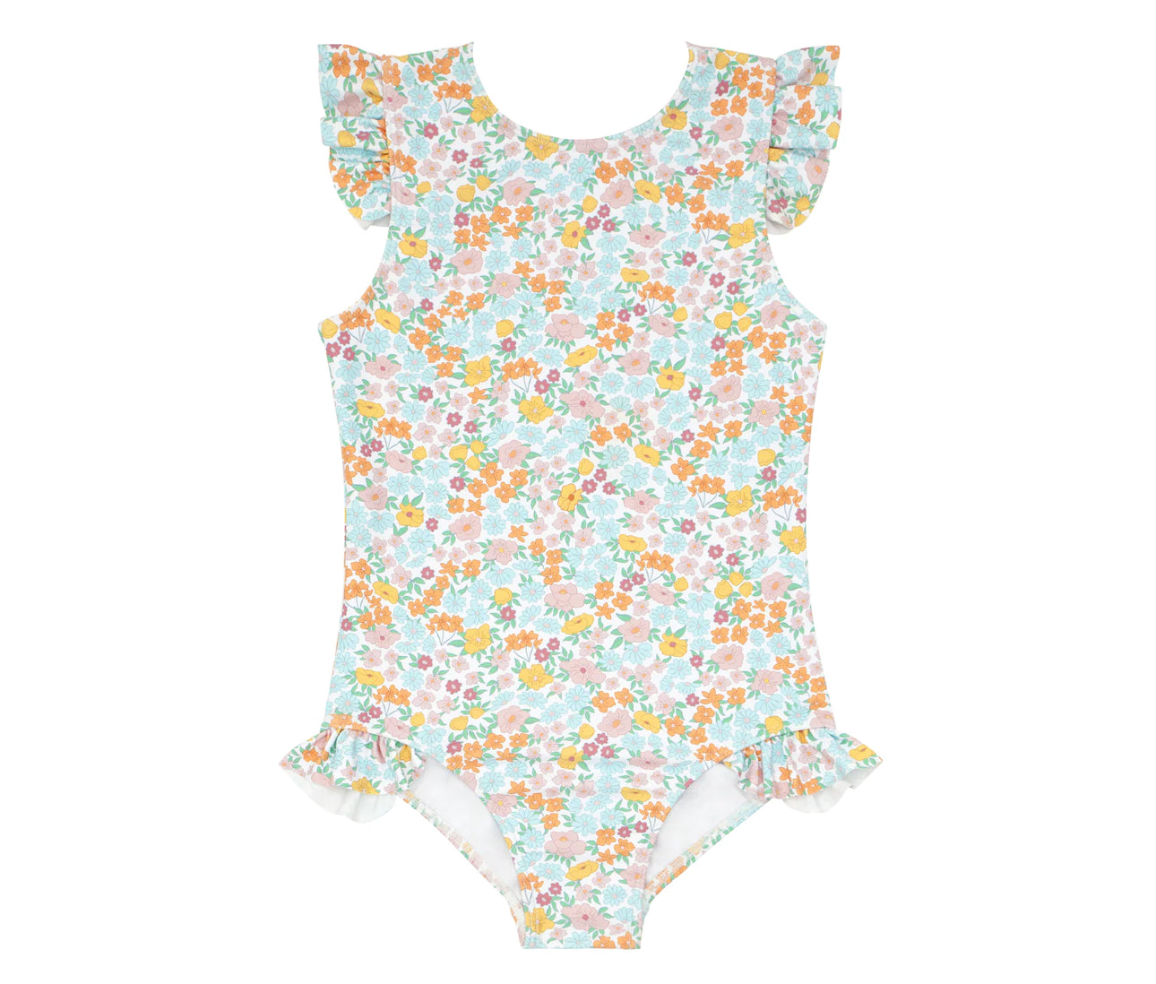 Hawaiian Floral Ruffle Swim