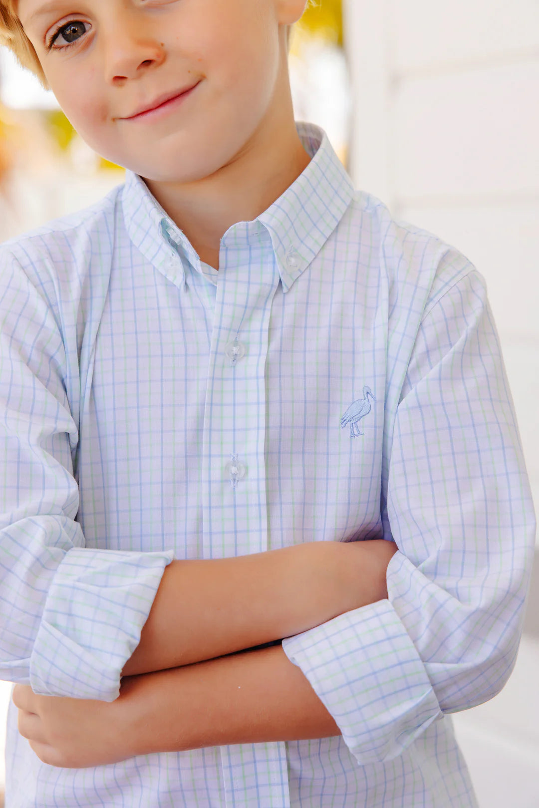 Deans List Dress Shirt - Sea Island Seafoam Beale Street Blue