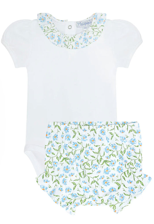 Blue Vines Print Onesie Set