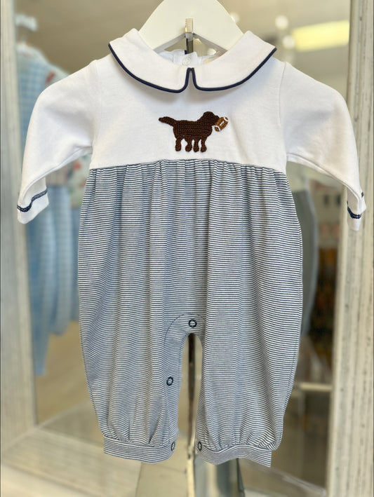 Lab Football Romper - Navy