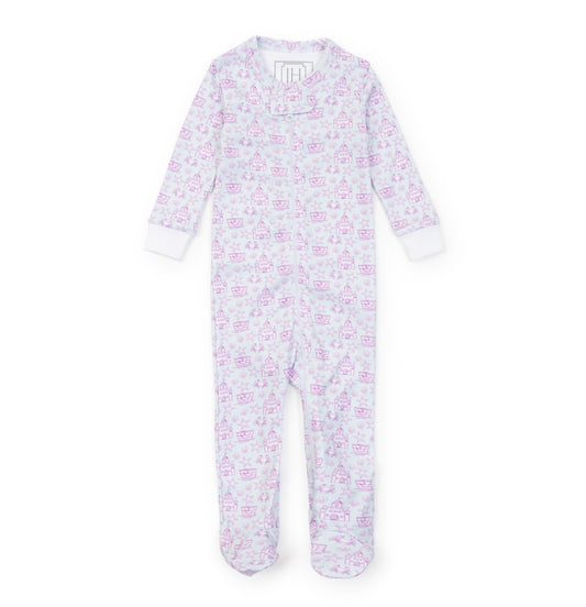 Parker Zip Up Jammies- Sandcastles Pink *PRESALE*