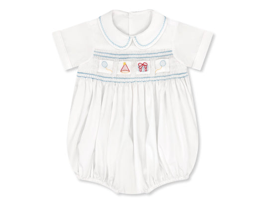 Noah Ribbon Bubble - Blessings White / Beaumont Blue