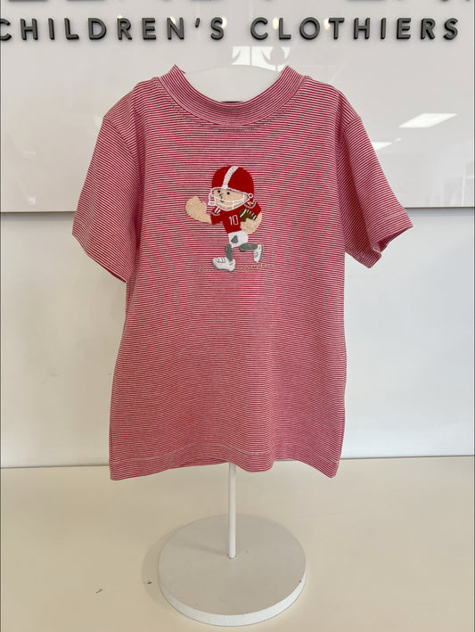 Squiggles Red Football Player Tee