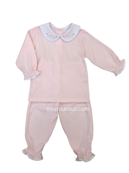 Auraluz- 2PC Set-Pink with Bow Collar