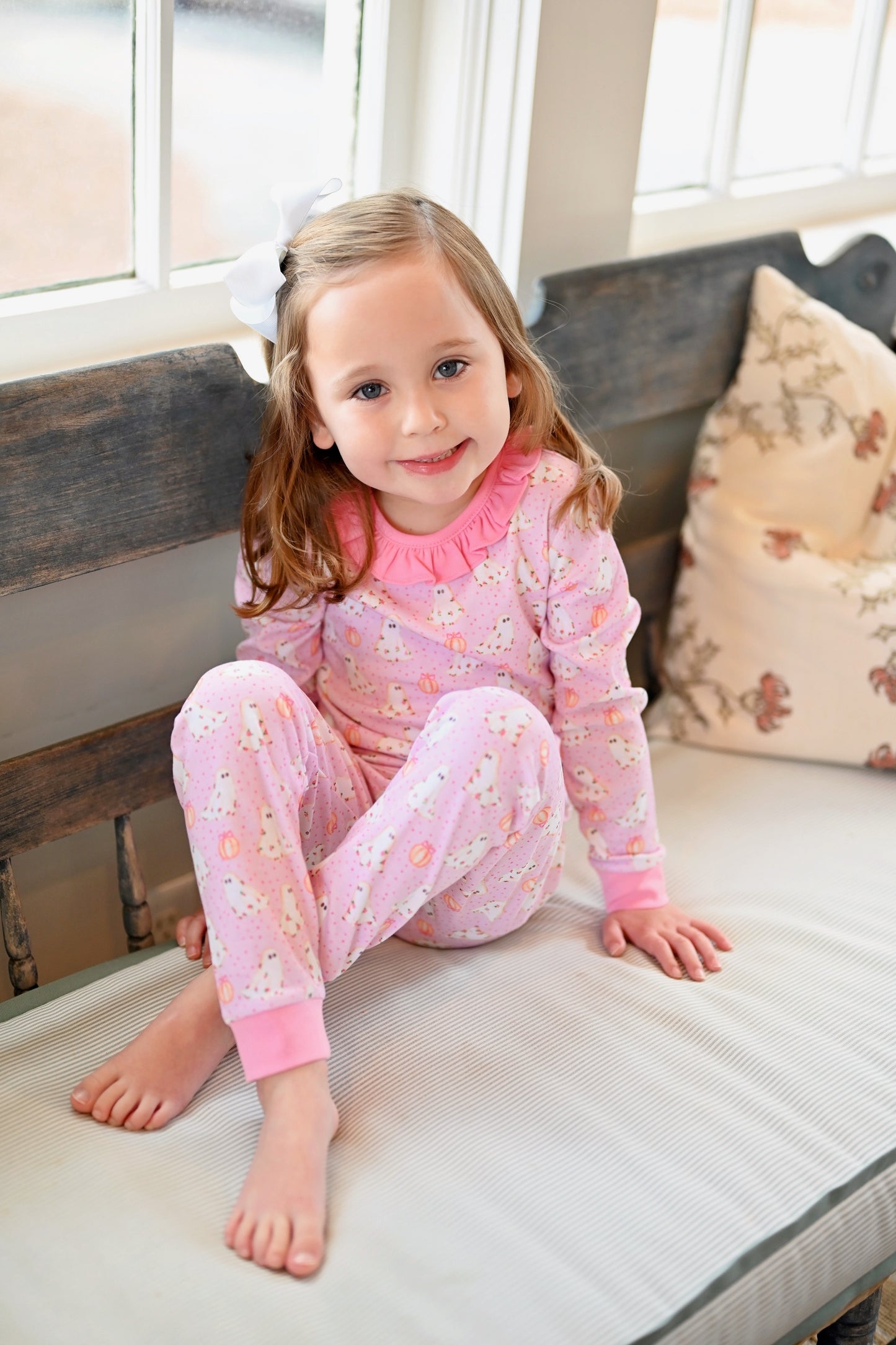 Two Piece Ghost Pima Jammies - Girls