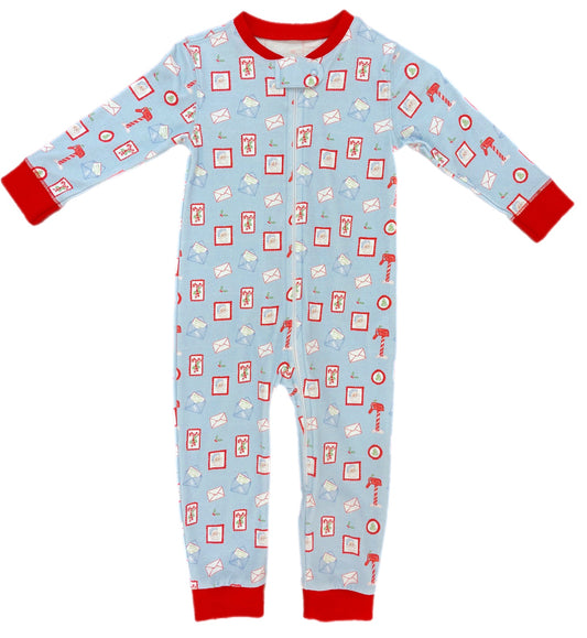 Boys One Piece Jammies-Letters to Santa