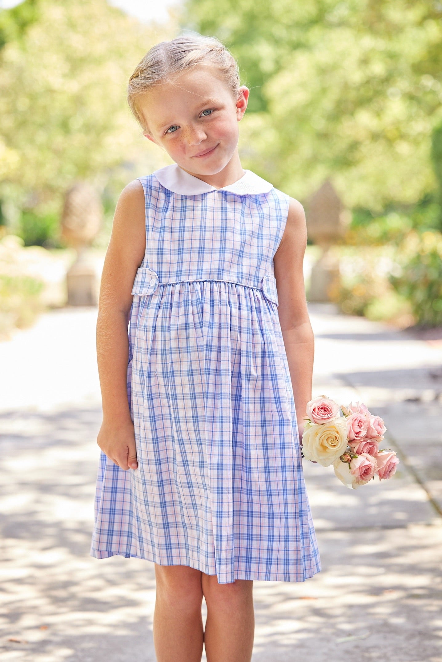 Albany Plaid-Button Tab Nantucket Dress