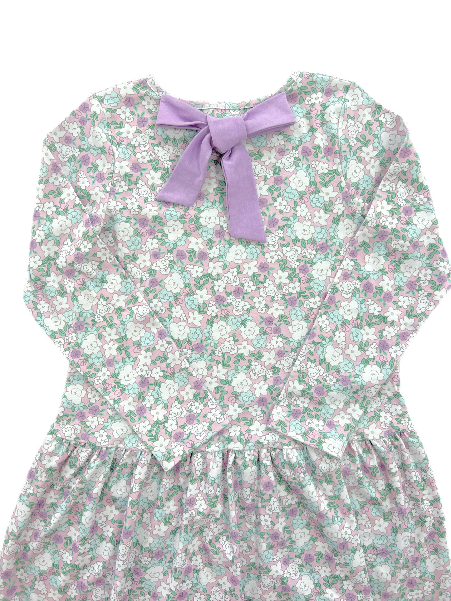 Loren Knit Dress - Lavender Floral Pima