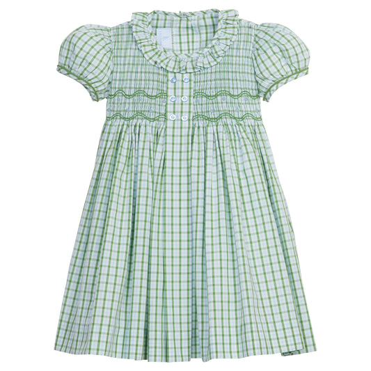 Smocked Bridget Dress - Leland Plaid