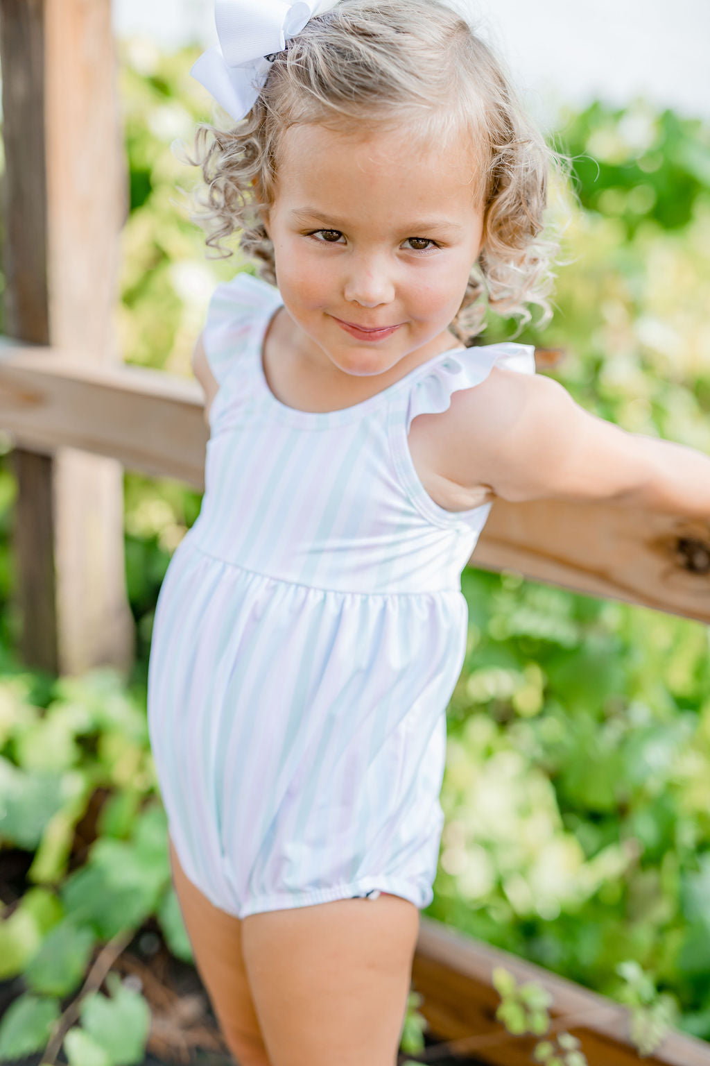 Abby Swim Bubble-Pastel Stripe